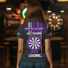 Load image into Gallery viewer, Purple Throwing Skills Loading Custom Dart Shirt For Women With Pocket Option TDM3788