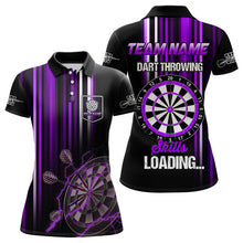 Load image into Gallery viewer, Purple Throwing Skills Loading Custom Dart Shirt For Women With Pocket Option TDM3788
