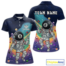Load image into Gallery viewer, Funny Colorful 8 Ball Billiard Shirt Astronaut In Space For Women Custom Billiard Team Jersey TDM5312