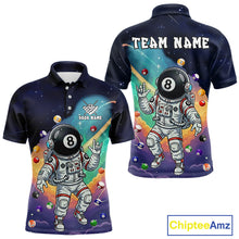 Load image into Gallery viewer, Funny Colorful 8 Ball Billiard Shirt Astronaut In Space For Men Custom Billiard Team Jersey TDM5312