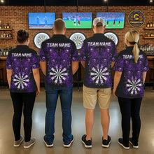 Load image into Gallery viewer, Purple Dartboard Butterfly Skull Darts Shirt For Women Custom Darts Team Jersey Polo &amp; 1/4 Zip TDM5582