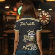 Load image into Gallery viewer, Funny Shark Darts Shirt With Pocket Option For Women Custom Dart Team Jersey TDM3655