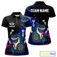 Load image into Gallery viewer, Funny Shark Darts Shirt For Women – Custom Dart Team Jersey | Polo &amp; Quarter Zip Darts Shirt Style TDM4077