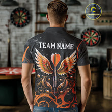 Load image into Gallery viewer, Arrow Wings Custom Dart Shirt For Men, Orange Dart Jerseys Pocket Option TDM5329
