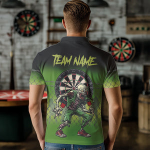 Funny Zombie Dart Shirt With Pocket Option For Men Custom Dart Team Jerseys TDM3805