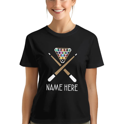Custom Name Funny Billiard T-Shirts, Gifts For Pool Player, Billiard Lover Shirts TDM3935