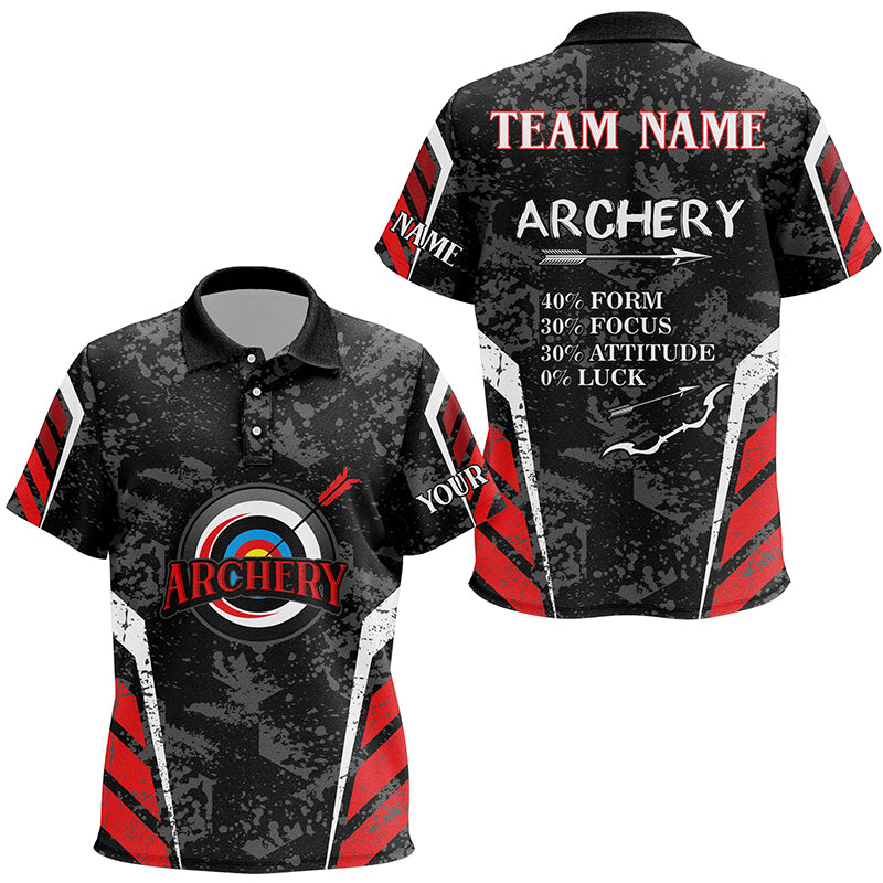 Personalized Archery Target Vintage Style Kid Polo Shirts Custom 3D Funny Archery Jersey Shirts TDM0458