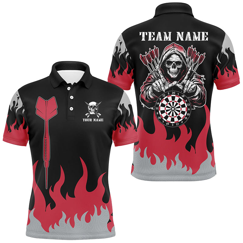 Personalized Dart Arrow And Flame Pattern Custom Men Dart Shirts, Grim Reaper  Dart Jerseys TDM2884