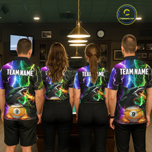 Load image into Gallery viewer, Colorful Lightning Shark 8 &amp; 9 Ball Billiard Shirt For Men Custom Pool Team Jersey Polo &amp; 1/4 Zip TDM5985