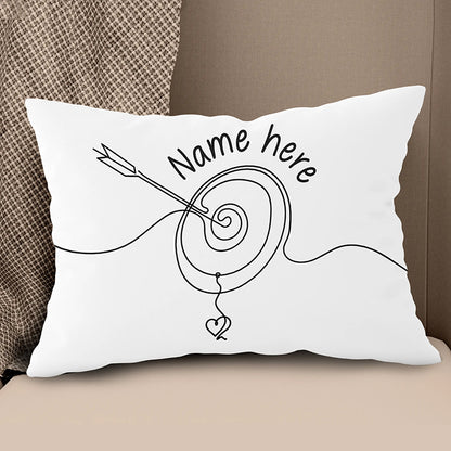 Personalized Archery Line Drawing White Pillow Best Archery Pillow Gifts TDM0869