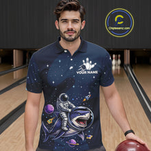 Load image into Gallery viewer, Custom Astronaut Galaxy Funny Bowling Jersey For Men, Bowling Polo &amp; Quarter Zip Team Shirts TDM6273