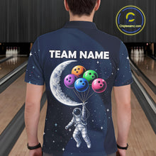 Load image into Gallery viewer, Custom Astronaut Galaxy Funny Bowling Jersey For Men, Bowling Polo &amp; Quarter Zip Team Shirts TDM6273