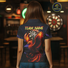 Load image into Gallery viewer, Personalized Phoenix Dartboard 3D Dart Shirts For Women Custom Darts Jerseys Polo &amp; Quarter Zip TDM4164