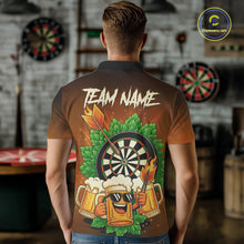 Load image into Gallery viewer, Funny Beer And Dartboard Mens Dart Shirts Custom Dart Jerseys Drinking Team Shirt Polo &amp; 1/4 Zip TDM5183