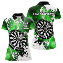 Load image into Gallery viewer, Lightning Grunge Dartboard Custom 3D Printed Darts Shirts For Women, Darts Team Jerseys |Green TDM3723