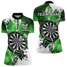 Load image into Gallery viewer, Lightning Grunge Dartboard Custom 3D Printed Darts Shirts For Women, Darts Team Jerseys |Green TDM3723