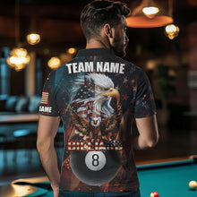 Load image into Gallery viewer, American Flag Billiard 8 Ball Pool Custom Eagle Billiard Shirt For Men, Patriotic Billiard Jersey TDM1827