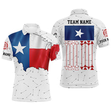 Load image into Gallery viewer, Personalized Patriotic Texas Flag Archery Men Polo &amp; Quarter-Zip Shirts Archery Team Uniform Shirts TDM1619