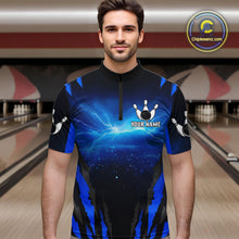 Load image into Gallery viewer, Personalized Blue Thunder Lightning Cobra Snake Bowling Shirts For Men, Bowling Team Jersey TDM4643