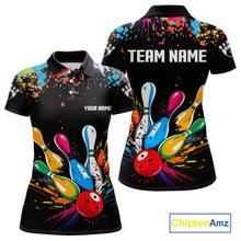 Load image into Gallery viewer, Funny Colorful Bowling Shirts For Women Custom Bowling Team Jersey Polo &amp; 1/4 Zip, Bowling Gifts TDM6590