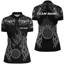 Load image into Gallery viewer, Personalized Darts Tournament Jersey For Women Custom Dartboard Fire Flame Darts Team Shirts | White TDM2334