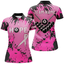 Load image into Gallery viewer, Breast Cancer Awareness Pink Camo Custom Women Billiard Shirts, 8 Ball Pool Pink Jerseys For Pooler TDM2353