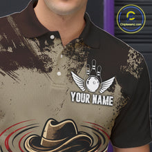 Load image into Gallery viewer, Funny Tornado Grunge Bowling Shirt For Men Custom Bowling Team Jersey Polo &amp; Quarter Zip Shirts TDM6203