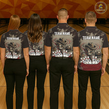 Load image into Gallery viewer, Funny Tornado Grunge Bowling Shirt For Men Custom Bowling Team Jersey Polo &amp; Quarter Zip Shirts TDM6203