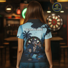 Load image into Gallery viewer, Funny Wolf Jungle Dart Shirts For Women Custom Dart Team Jerseys Polo &amp; 1/4 Zip, Best Darts Gifts TDM4085