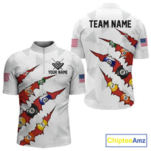 Load image into Gallery viewer, Personalized Scratch 8 Ball Billiard Shirt For Men Custom Pool Jersey, Billiard Team Shirt |Red TDM5989