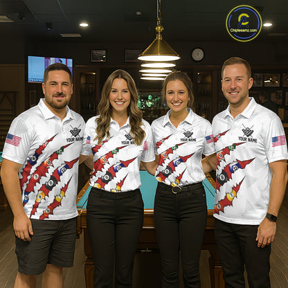 Personalized Scratch 8 Ball Billiard Shirt For Men Custom Pool Jersey, Billiard Team Shirt |Red TDM5989