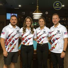 Load image into Gallery viewer, Personalized Scratch 8 Ball Billiard Shirt For Women Custom Pool Jersey, Billiard Team Shirt |Red TDM5989