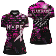 Load image into Gallery viewer, Breast Cancer Awareness Pink Camo Custom Women Billiard Shirts, 8 Ball Pool Pink Jerseys For Pooler TDM2423