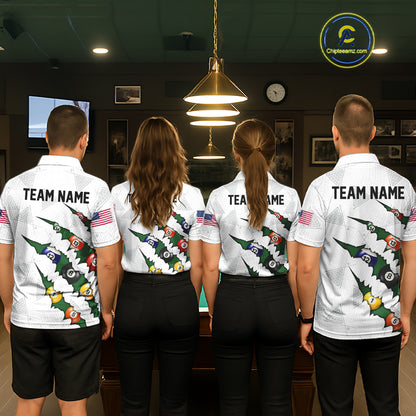Personalized Scratch 8 Ball Billiard Shirt For Men Custom Pool Jersey, Billiard Team Shirt |Green TDM5869