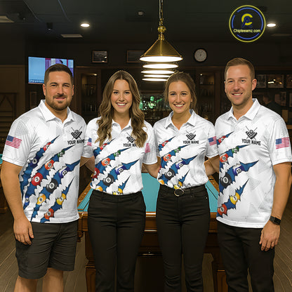 Personalized Scratch 8 Ball Billiard Shirt For Men Custom Pool Jersey, Billiard Team Shirt |Blue TDM5870