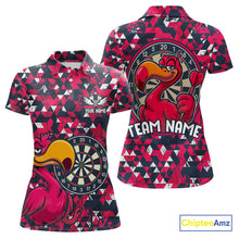 Load image into Gallery viewer, Funny Geometric Grunge Flamingo Dart Shirts For Women Custom Darts Jerseys Outfits, Darts Gifts TDM3963