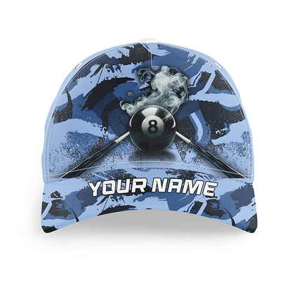 Personalized 8 Ball Pool Smoke Billiard Caps For Player, Top Hats Billiard Snooker Baseball Cap TDM1966