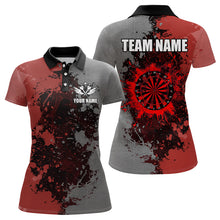 Load image into Gallery viewer, Personalized Darts Paint Red And Grey Dart Shirts For Women Custom Grunge Dart Team Jerseys TDM3178