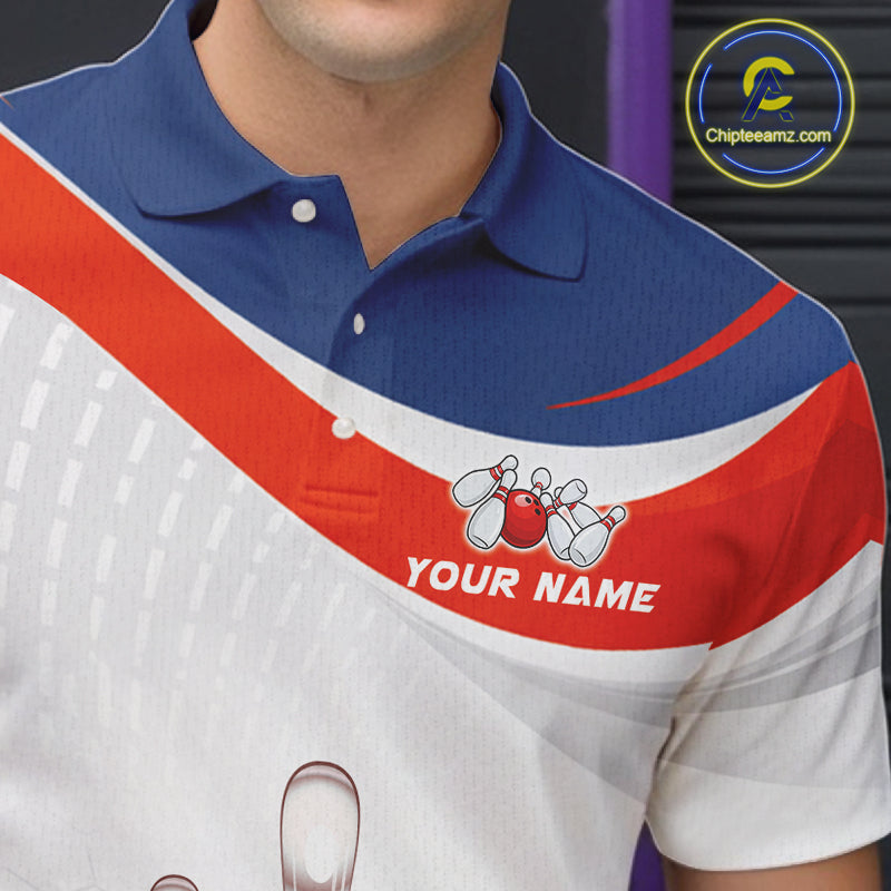 Personalized Bowling Polo & 1/4 Zip For Men Custom Bowling Tournament Team Jersey TDM6296