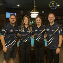 Load image into Gallery viewer, Personalized Golden 8 Ball Pool Crown Billiard Shirt For Men, Billiard Team Jersey Polo &amp; 1/4 Zip TDM5904