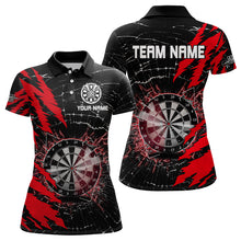 Load image into Gallery viewer, Black And Red Darts Board Break Glass Custom Dart Shirts For Women, Darts Team Shirts Dart Jerseys TDM3215