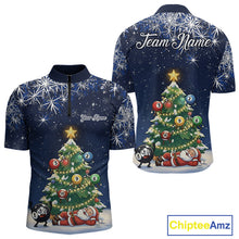 Load image into Gallery viewer, Funny Santa Christmas Billiard Balls Pine Tree Pool Shirt For Men Custom Xmas Billiard Gifts TDM5216