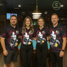 Load image into Gallery viewer, Personalized Wolf Yin-Yang 8 &amp; 9 Ball Billiard Shirt For Men, Billiard Team Jersey Polo &amp; 1/4 Zip TDM5470