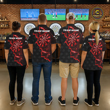 Load image into Gallery viewer, Red Dartboard Ligthning Darts Shirt For Men Custom Darts Jersey Team Polo &amp; Quarter Zip TDM6112