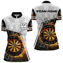 Load image into Gallery viewer, Personalized Dartboard Fire Break Glass Dart Shirts For Women Darts Jerseys TDM3607