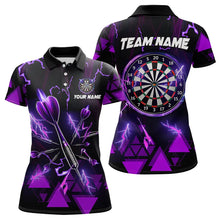 Load image into Gallery viewer, Purple Darts Arrow Thunder Lightning Dart Shirts For Women Custom Dart Team Jerseys Polo &amp; 1/4 Zip TDM3764
