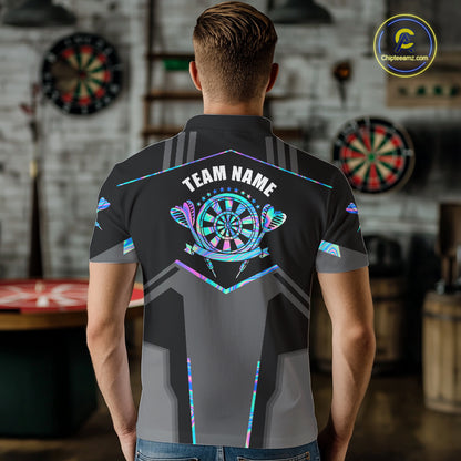Personalized Holographic Darts Jersey Custom Darts Shirt For Men Team Polo & Quarter Zip Shirt TDM6126