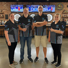 Load image into Gallery viewer, Personalized Holographic Darts Jersey Custom Darts Shirt For Men Team Polo &amp; Quarter Zip Shirt TDM6126
