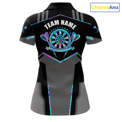 Personalized Holographic Darts Jersey Custom Darts Shirt For Women Team Polo & Quarter Zip Shirt TDM6126