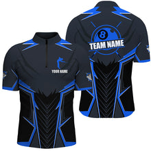 Load image into Gallery viewer, Billiard Jerseys For Women Custom Polo &amp; Quarter-Zip Billiard Team Shirts, 8 Ball Pool Shirt |Blue TDM3030